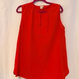 EUC J CREW Red Sleeveless Top